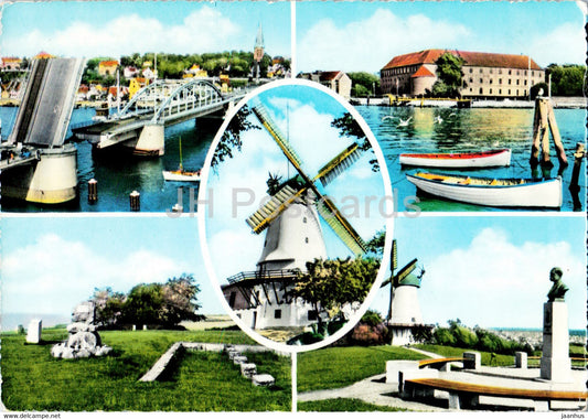 Sonderborg - Dybbol - windmill - bridge - Denmark - unused - JH Postcards