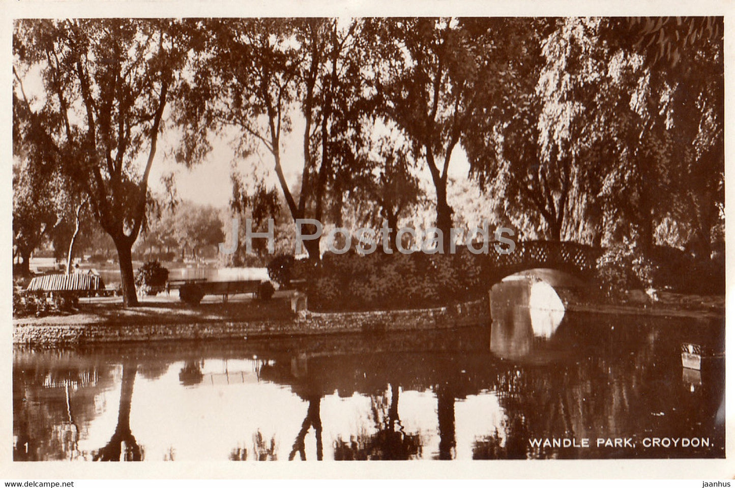 Croydon - Wandle Park - 1 - old postcard - England - United Kingdom - used - JH Postcards