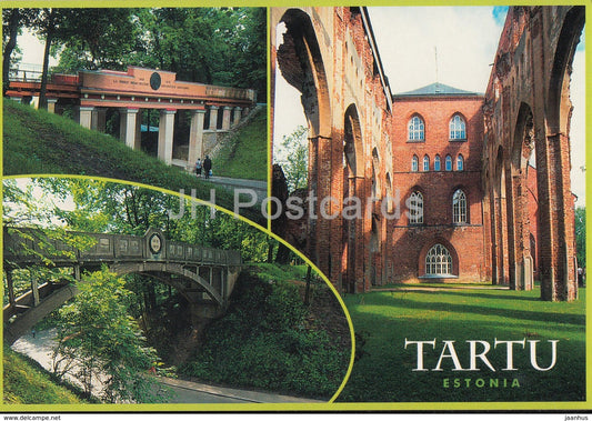 Tartu - Angels Bridge - Devils Bridge - Dome Cathedral - Estonia - unused - JH Postcards