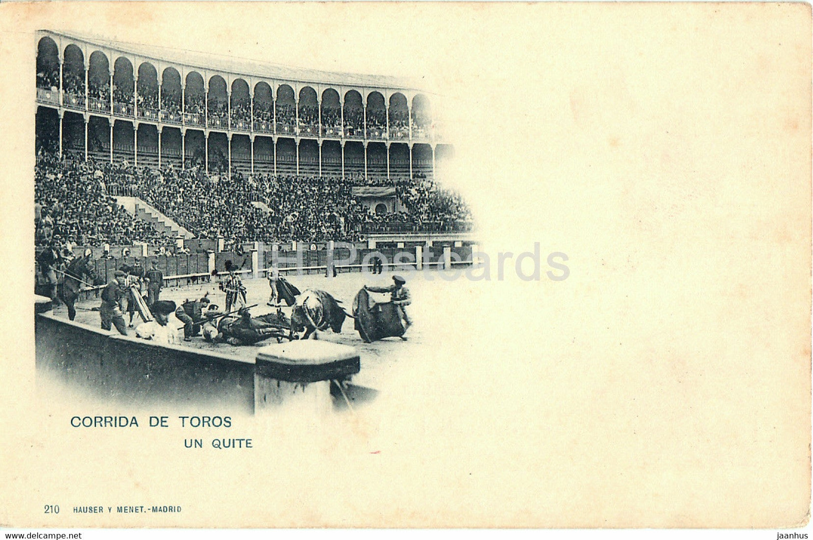 Corrida de Toros - Un Quite - 210 - old postcard - Spain - used - JH Postcards