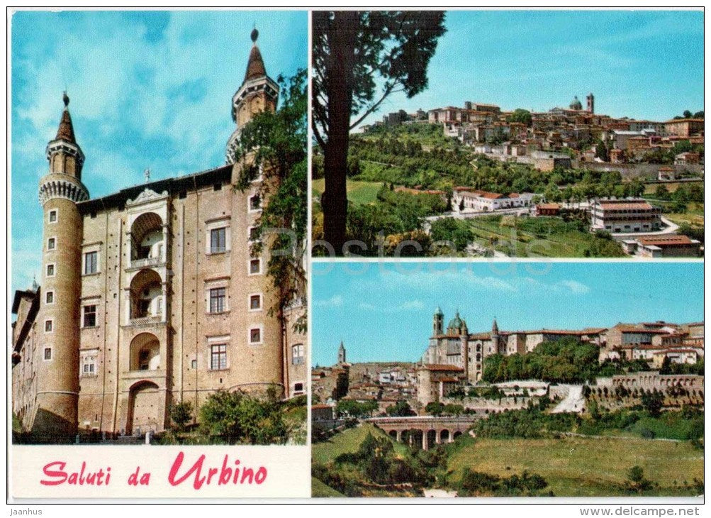 Saluti da Urbino - Urbino - Marche - 23 - Italia - Italy - sent from Italy Urbino to Germany - JH Postcards