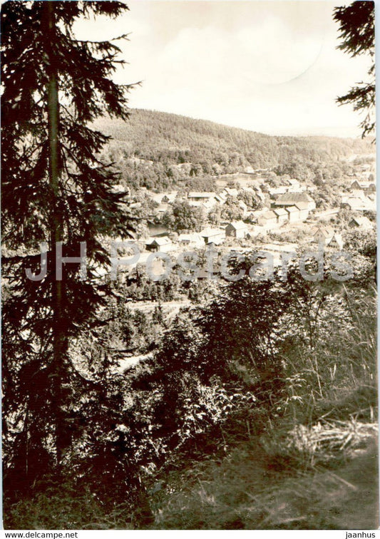 Georgenthal - Thur Wald - Blick vom Schwabhauserkopf - old postcard - 1970 - Germany DDR - used - JH Postcards