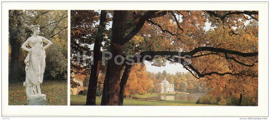 Dancing Nymph statue - grotto in the Catherine Park - The Parks of Pushkin Town - 1986 - Russia USSR - unused - JH Postcards