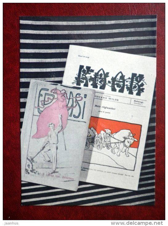 Estonian Revolutionary Satirical Magazines , Kaak and Edasi - Estonian Printed Book - 1975 - Estonia USSR - unused - JH Postcards