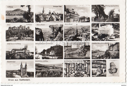 Gruss aus Staffelstein - Staffelberg - Bamberger Strasse - 1968 - Germany - used - JH Postcards