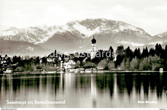 Seeshaupt mit Benediktenwand - old postcard - Germany - unused - JH Postcards
