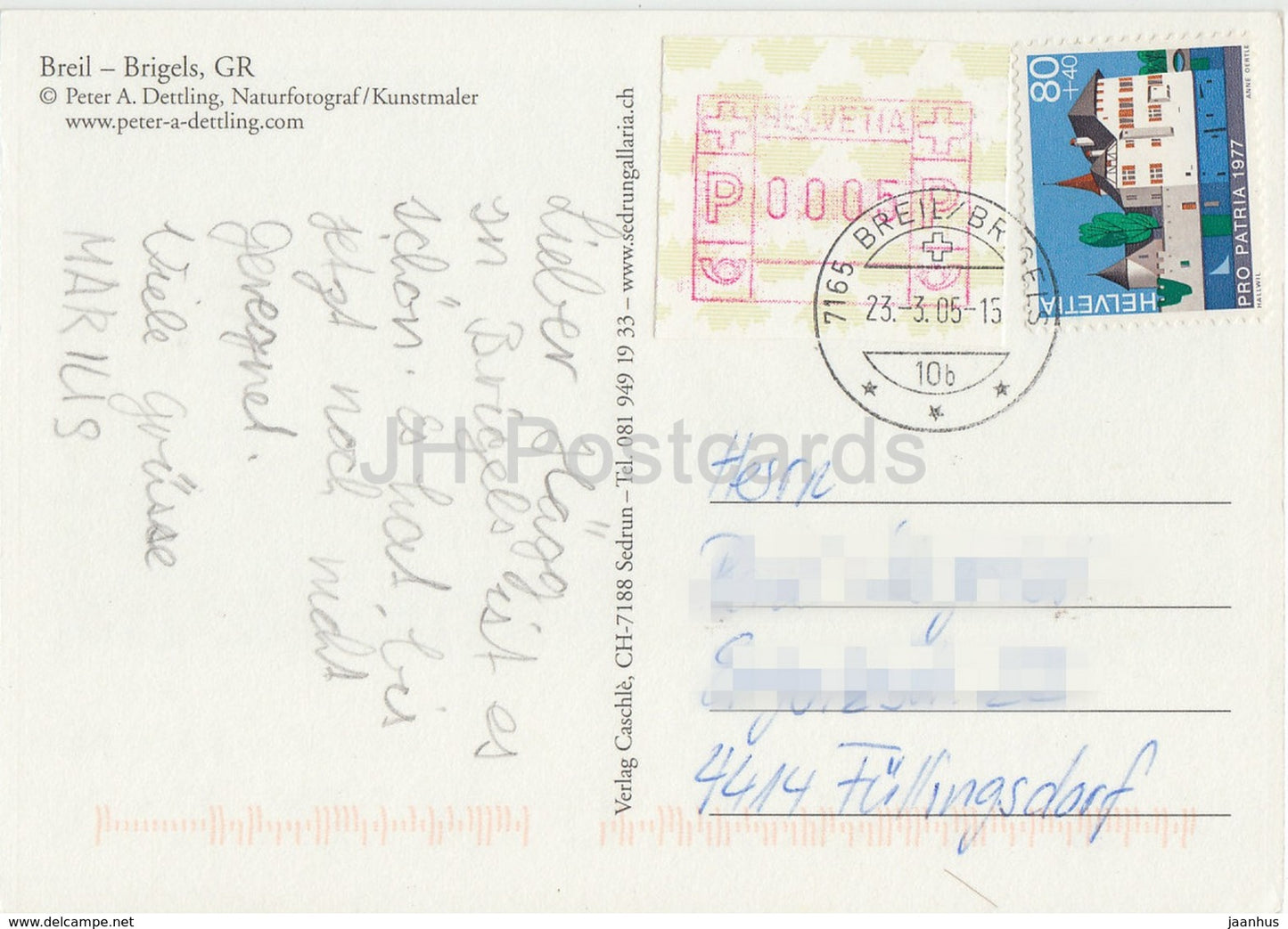 Breil - Brigels - Graubunden - 2005 - Switzerland - used