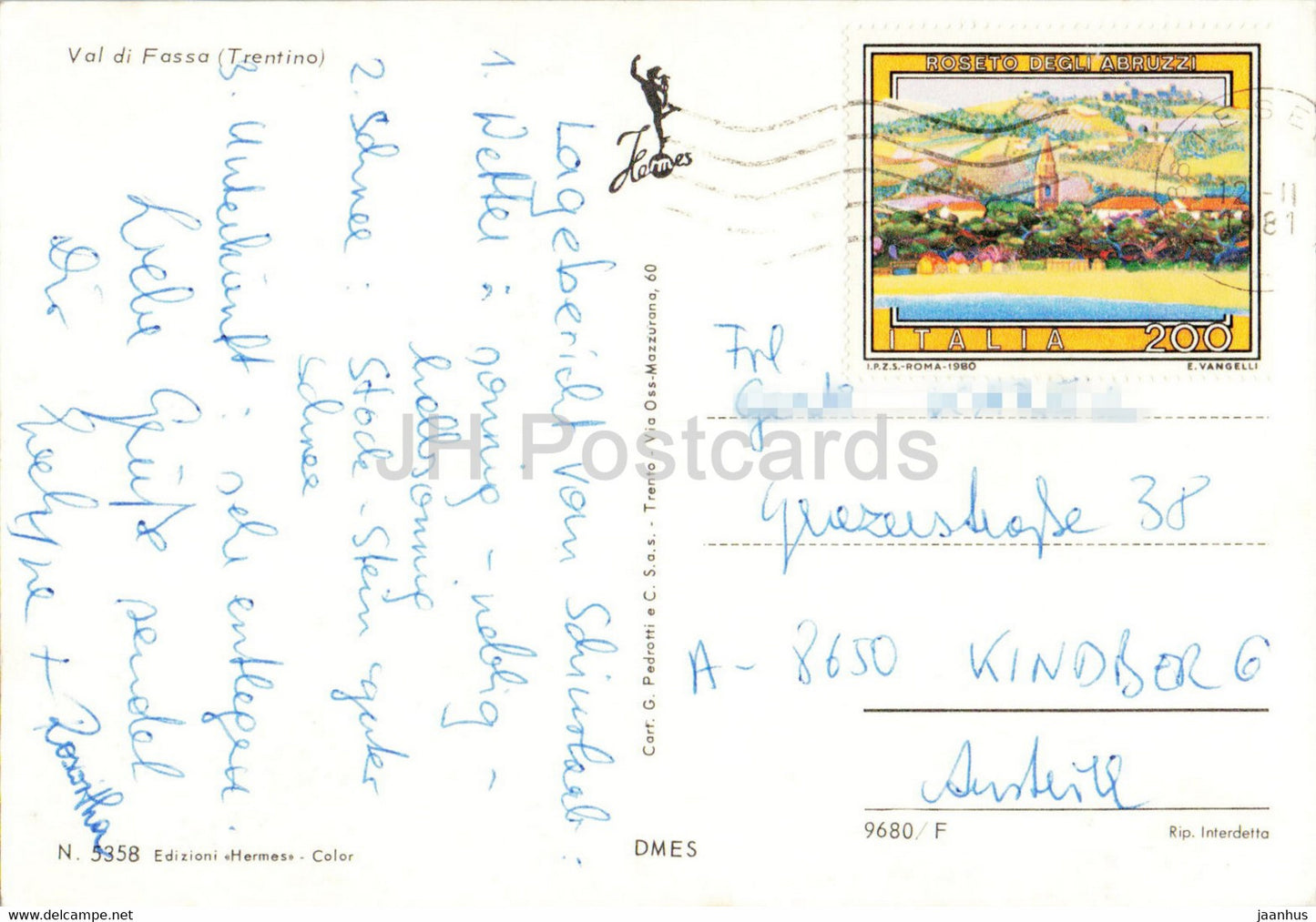 Saluti da Moena - Val di Fassa - cable car - 1981 - Italy - used