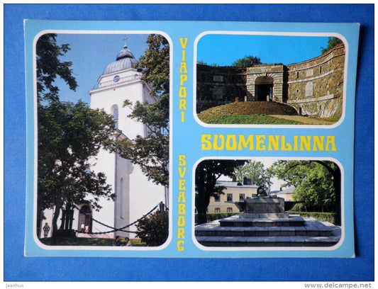 Suomenlinna , Viapori - Sveaborg - circulated in Finland 1992 , Helsinki - Finland - used - JH Postcards