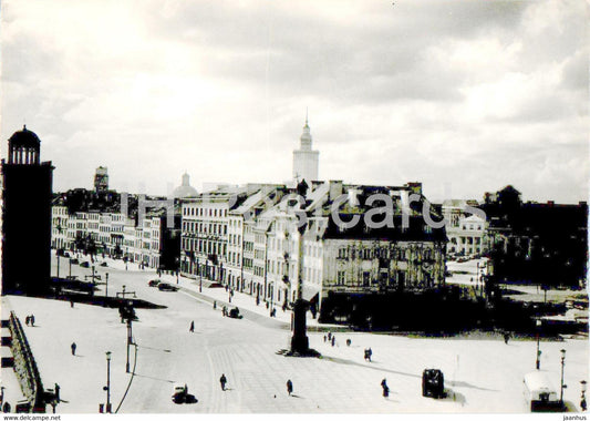 Warsaw - Warszawa - Plac Zamkowy - Castle Square - old postcard - Poland - unused - JH Postcards