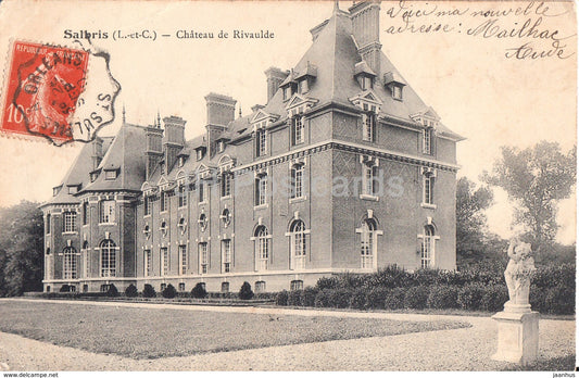 Salbris - Chateau de Rivaulde - castle - old postcard - 1910 - France - used
