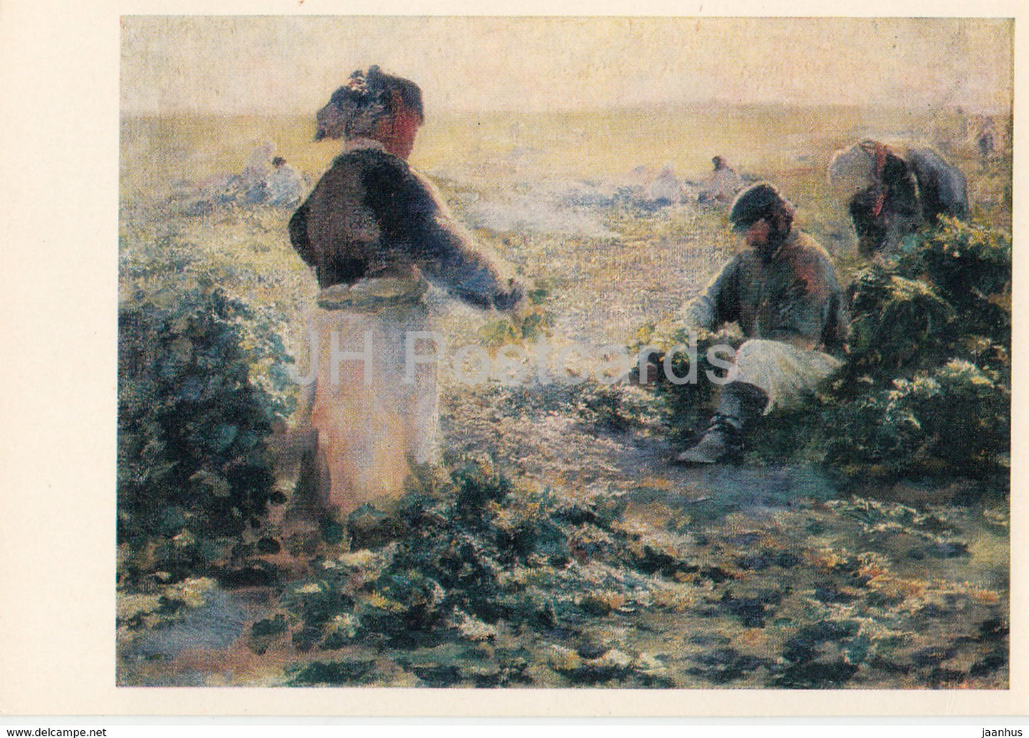 painting by Leon Wyczolkowski - Harvesting Beet - Polish art - 1981 - Russia USSR - unused - JH Postcards