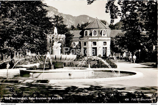 Bad Reichenhall - Sole Brunnen im Kurpark - old postcard - Germany - unused - JH Postcards