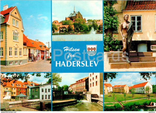 Hilsen fra Haderslev - Greetings from Haderslev - town views - multiview - 1086/94 - Denmark - unused - JH Postcards