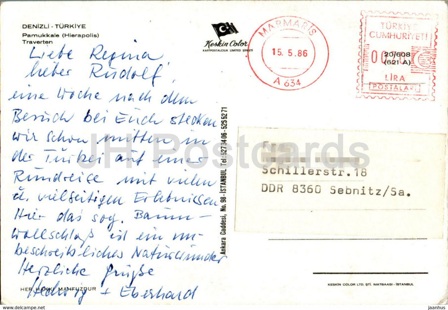 Denizli - Pamukkale - Hierapolis - Traverten - 1986 - Turkey - used