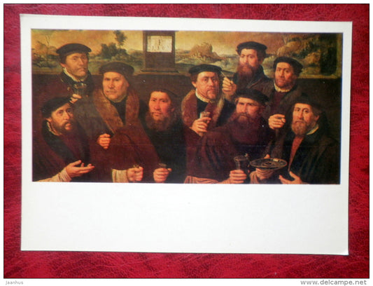 Painting by D. Jacobsz - A Company of Amsderdam Musketeers . 1561 - dutch art - unused - JH Postcards