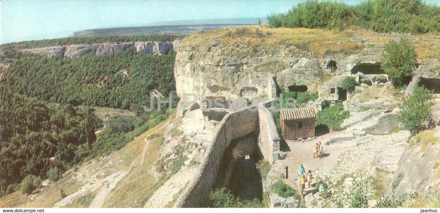 Bakhchisaray Palace Museum - View at Chufut-Kale cave town - 1 - Crimea - 1981 - Ukraine USSR - unused - JH Postcards