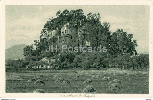 Einsiedlerstein bei Burgstein - old postcard - Czech Republic - unused - JH Postcards