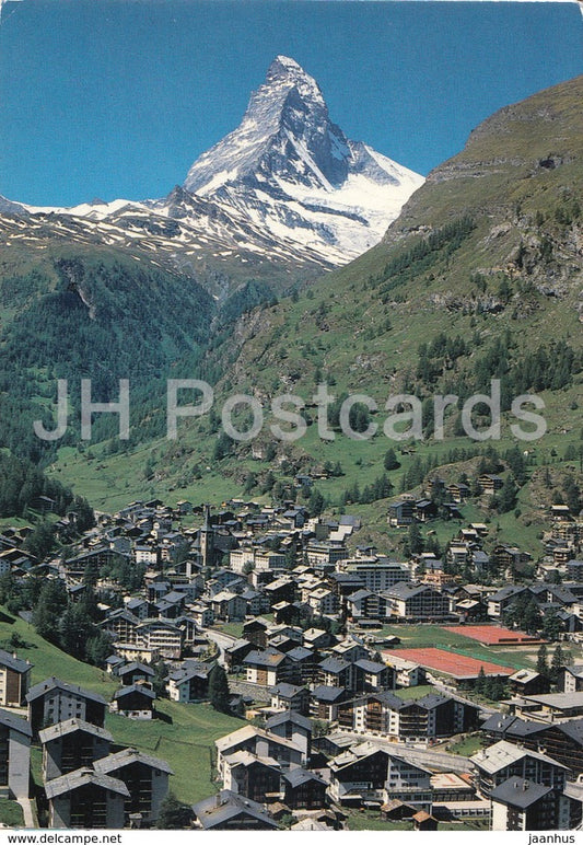 Zermatt 1616 m - Matterhorn 4478 m - Mt Cervin - 48725 - 1989 - Switzerland - unused - JH Postcards