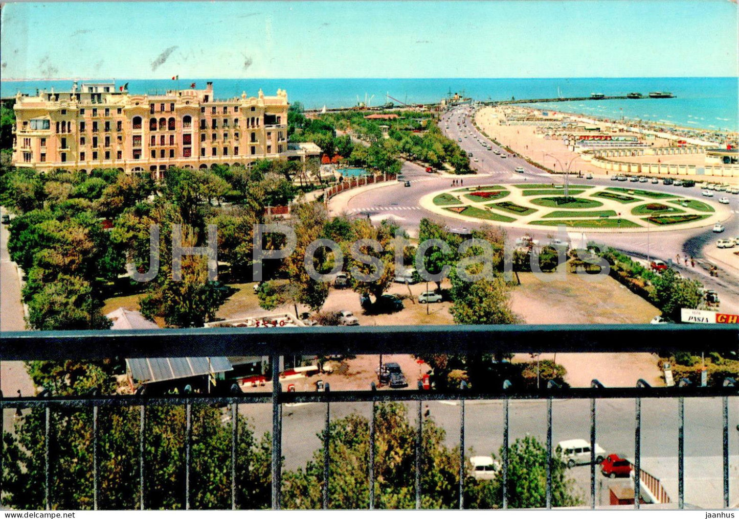 Rimini - Grand Hotel - Scorcio della spiaggia e porto - beach - harbour - 83/24 - Italy - used - JH Postcards