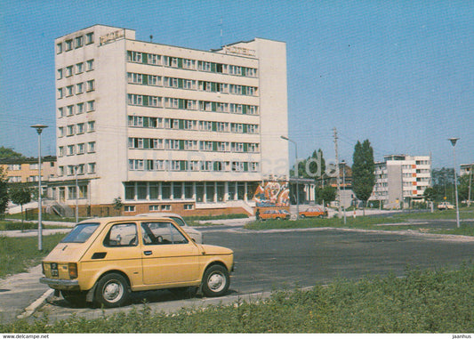 Olesnica - hotel Perla - car Polski Fiat - Poland - unused - JH Postcards