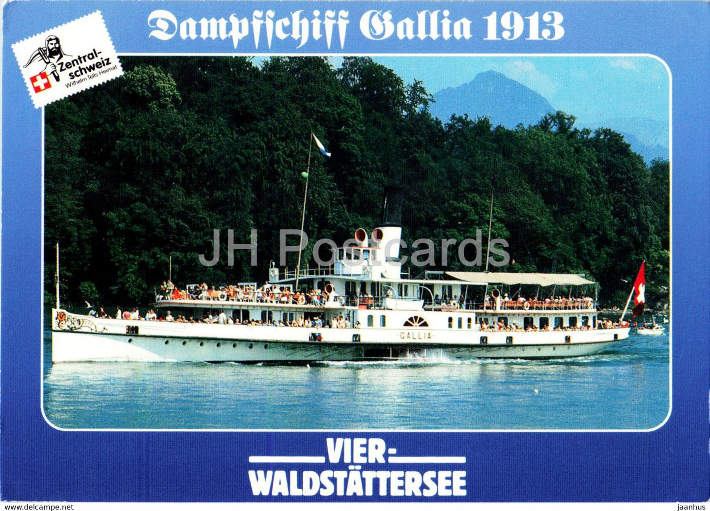 Dampfschiff Gallia 1913 - steamer - ship - Vierwaldstattersee - 1996 - Switzerland - used - JH Postcards