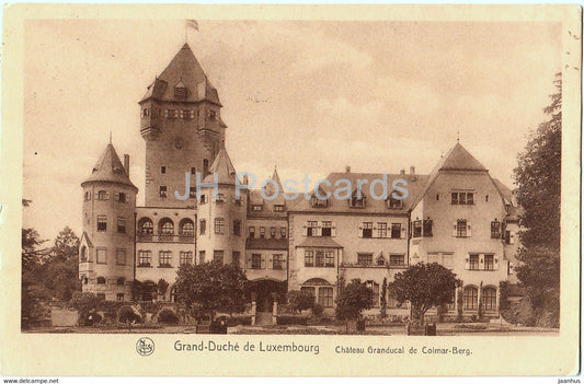 Grand Duche de Luxembourg - Chateau Granducal de Colmar Berg - castle - old postcard - 1929 - Luxembourg - used - JH Postcards