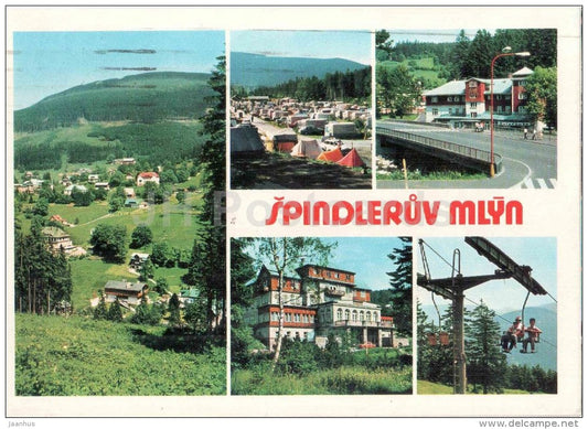 Krkonose - Spindleruv Mlyn - Giant Mountains - Sports and Holiday centre - cableway - Czechoslovakia - Czech - used 1983 - JH Postcards