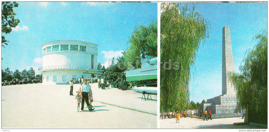 building of diorama Sapun Mountain Assault 7 May 1944 - obelisk - Sevastopol - Crimea - 1980 - Ukraine USSR - unused - JH Postcards