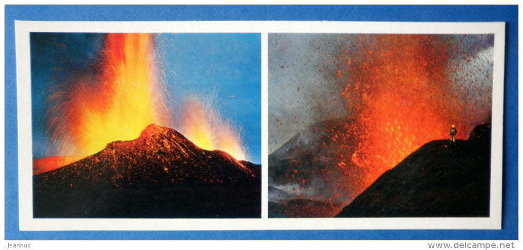 new eruption - volcano - Tolbachik is a volcanic complex - Kamchatka - 1978 - Russia USSR - unused - JH Postcards