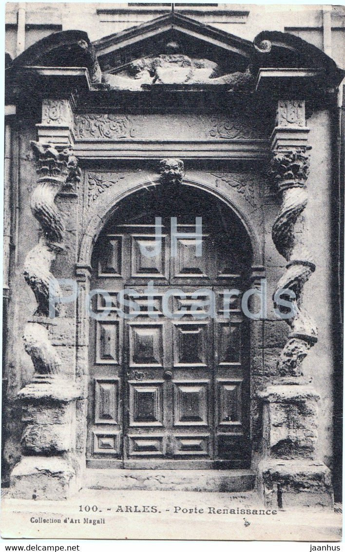 Arles - Porte Renaissance - 100 - old postcard - France - unused - JH Postcards