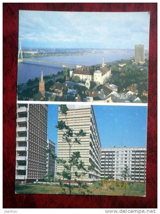 Riga - Gorky bridge, August Deglava street - 1988 - Latvia - USSR - unused - JH Postcards