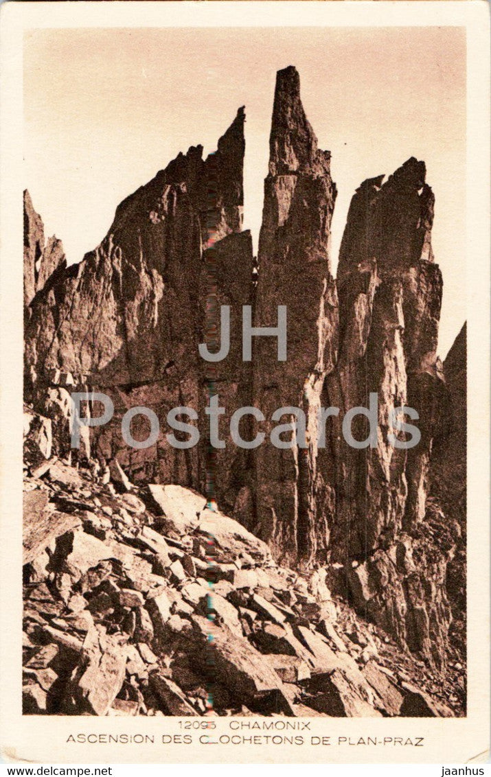Chamonix - Ascension des Clochetons de Plan Praz - 12095 - Les Deux Savoies - old postcard - France - unused - JH Postcards