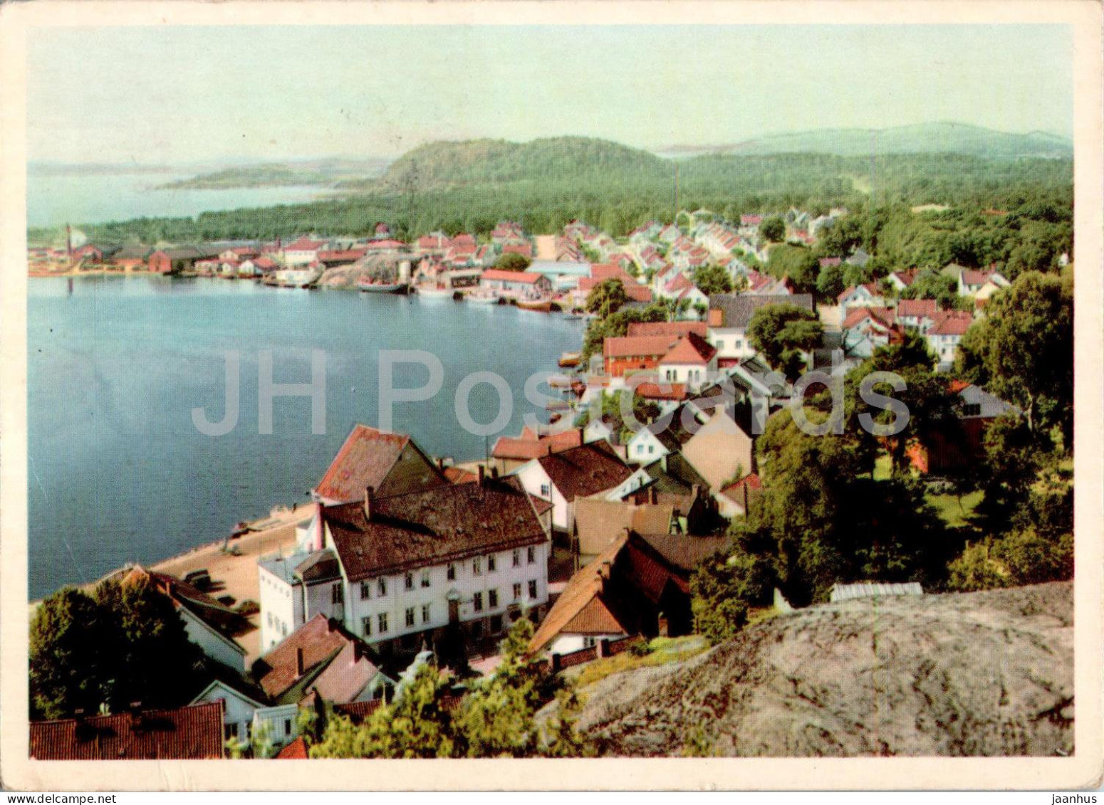 Mandal - old postcard - 1956 - Norway - used