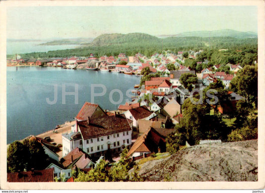 Mandal - old postcard - 1956 - Norway - used