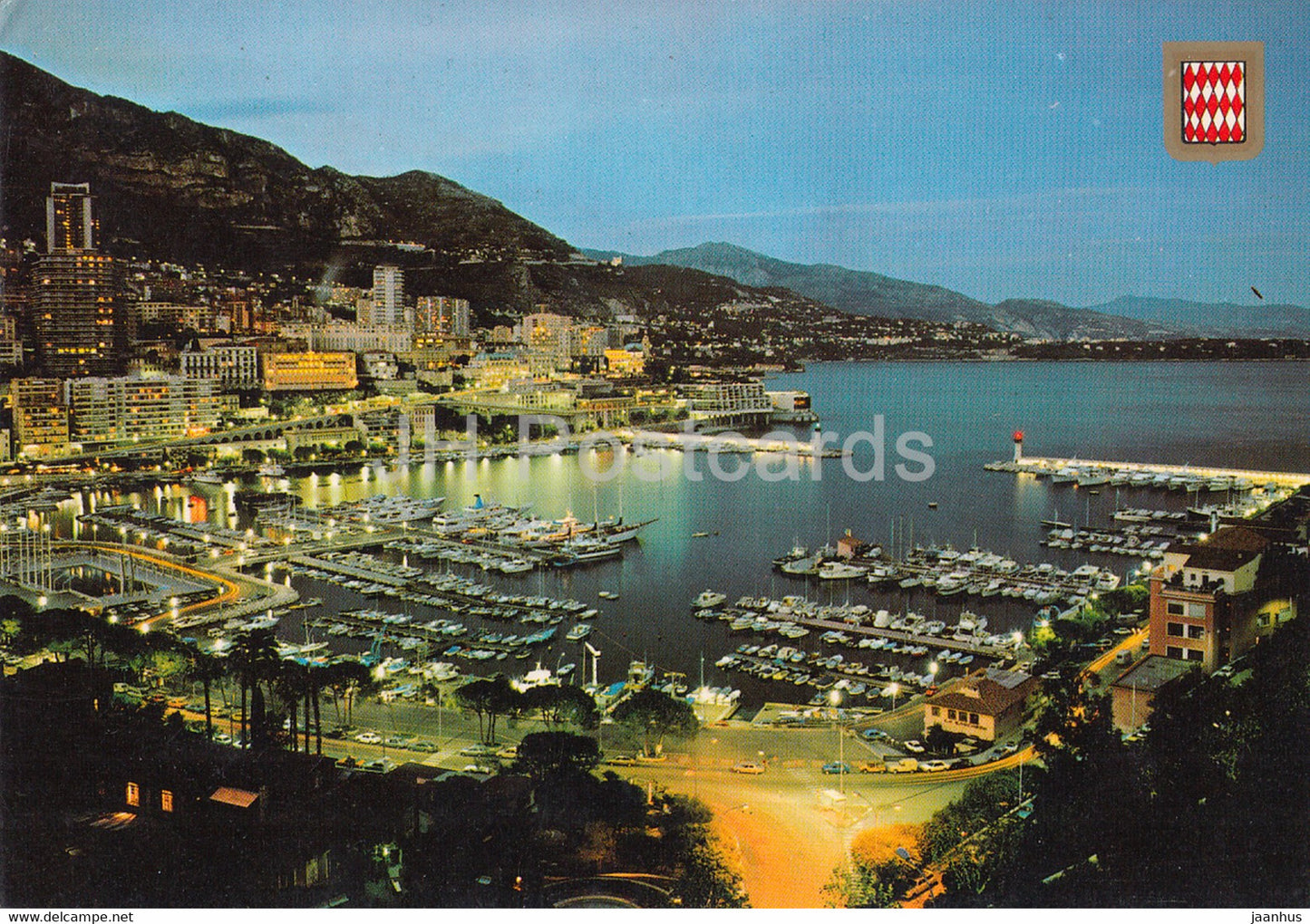 Principaute de Monaco - Vue du Portl a Nuit - 1987 - Monaco - used - JH Postcards