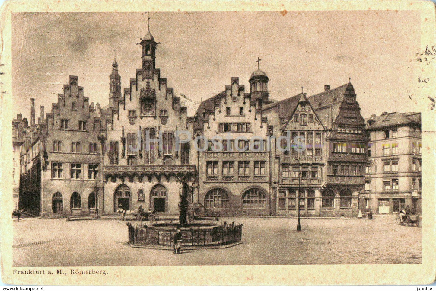 Frankfurt am Main - Romerberg - old postcard - Germany - used - JH Postcards