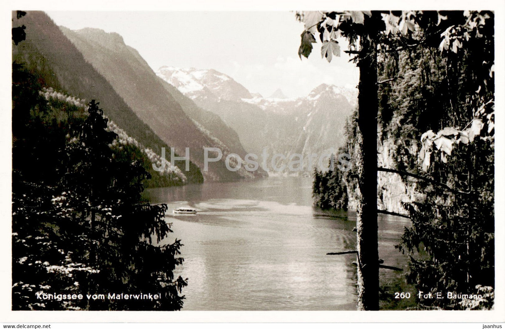 Konigssee vom Malerwinkel - old postcard - Germany - unused - JH Postcards