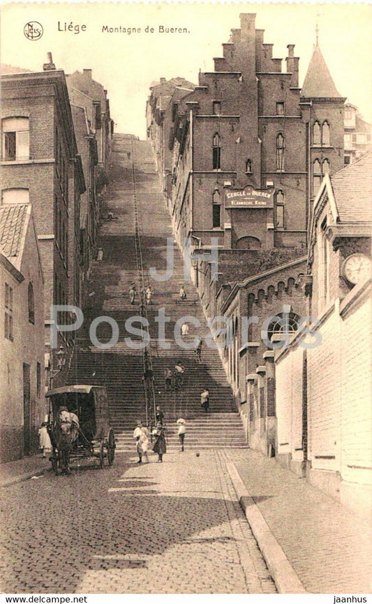 Liege - Montagne de Bueren - old postcard - Belgium - used - JH Postcards