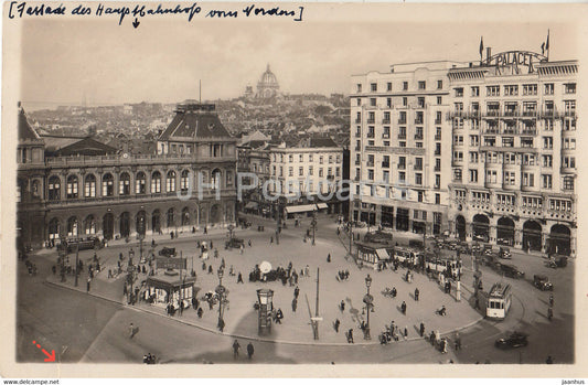 Bruxelles - Brussels - Place Rogier - tram - old postcard - 1929 - Belgium - used - JH Postcards