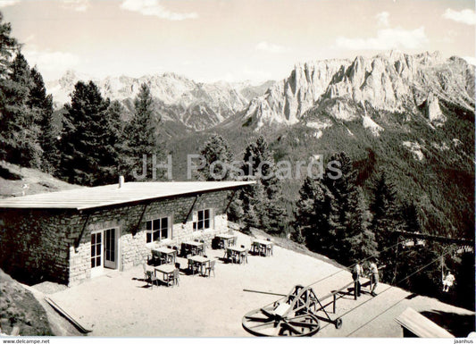 Bar Laurino 1980 m verso i Monzoni - old postcard - Italy - unused - JH Postcards