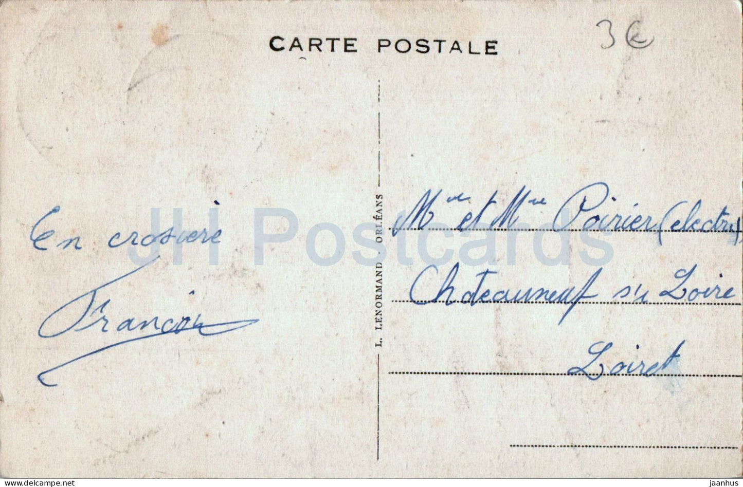 Chatillon sur Loire - Les Bords de la Loire - pont - carte postale ancienne - 1935 - France - occasion 