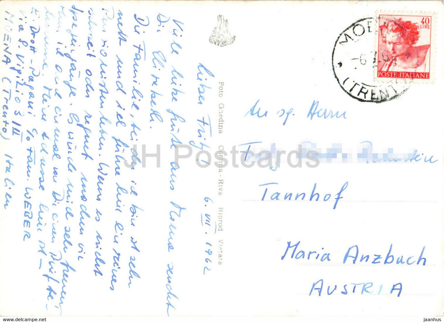 Val di Fassa - Moena 1200 - Il Catinaccio 2981 - 1962 - Italie - d'occasion