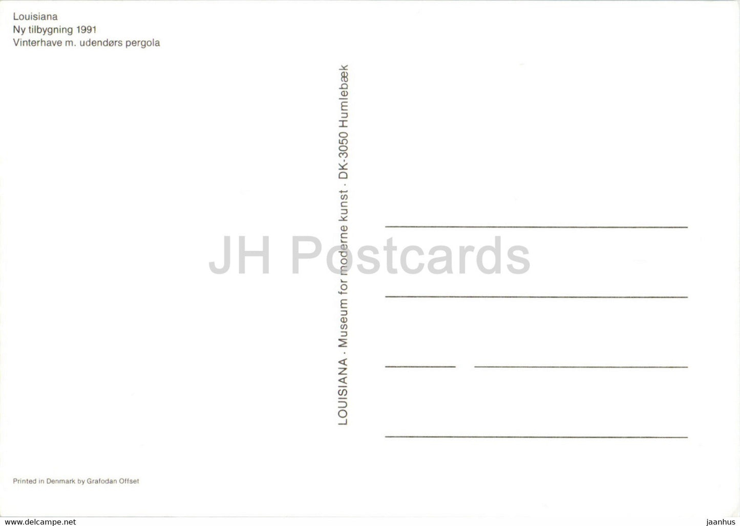 Louisiana Museum of Modern Art - Jardin d'hiver avec pergola extérieure - Danemark - inutilisé