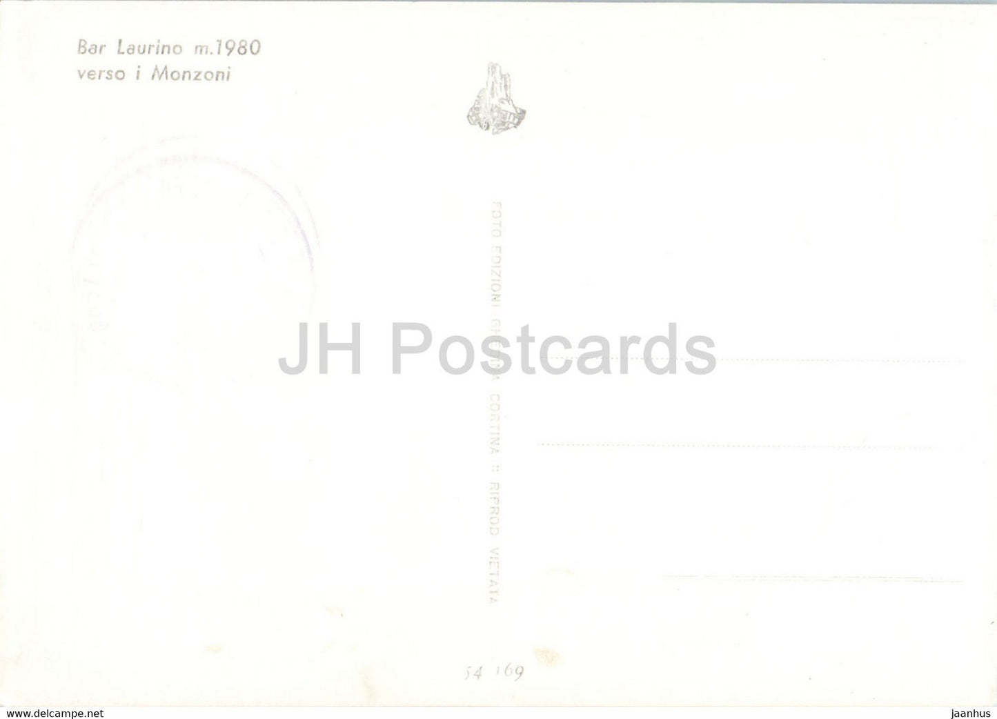 Bar Laurino 1980 m rückseitig i Monzoni – alte Postkarte – Italien – unbenutzt