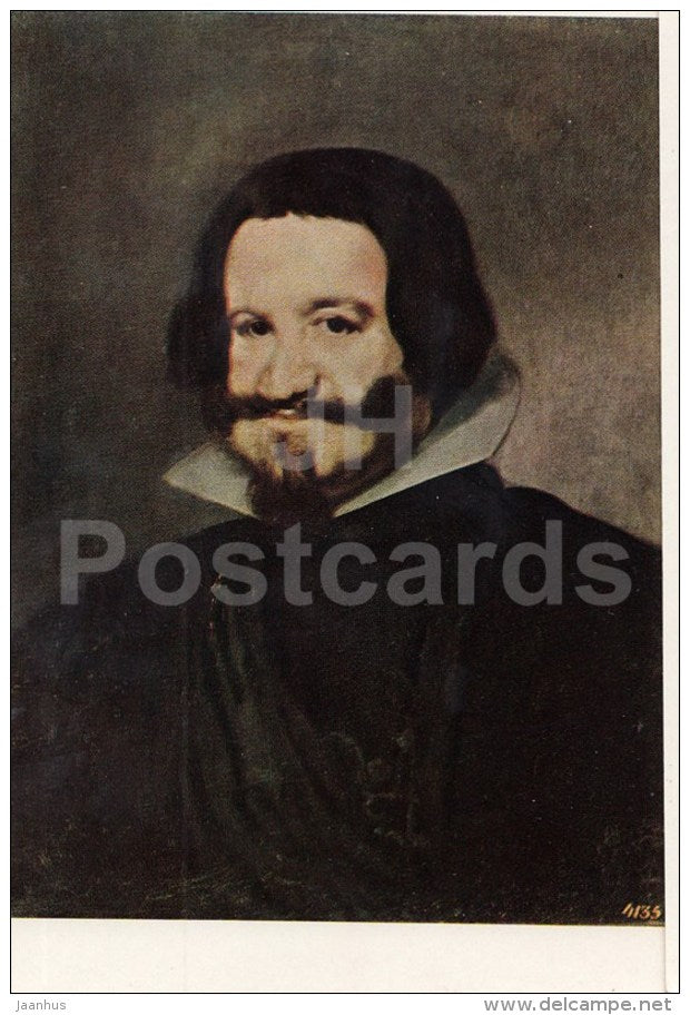 painting by Diego Velazquez - Portrait of Olivares - Spanish Art - 1963 - Russia USSR - unused - JH Postcards