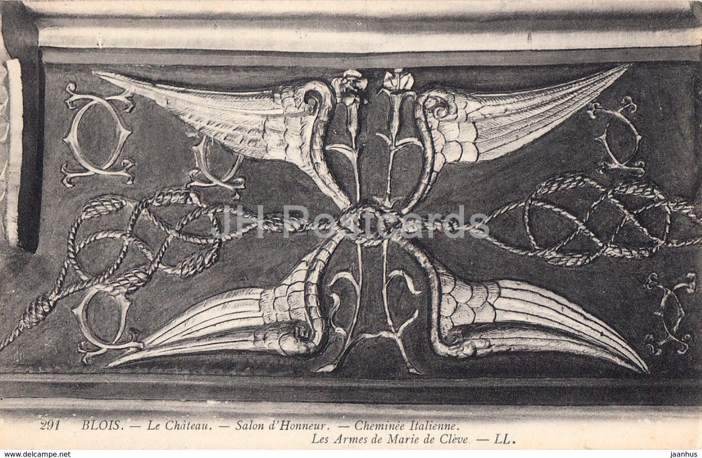 Blois - Le Chateau - Salon d'Honneur - Cheminee Italienne - castle - 291 - old postcard - France - unused