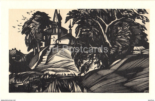 Suzdal - Kamenka river - illustration by A. Kalashnikov - 1969 - Russia USSR - unused - JH Postcards