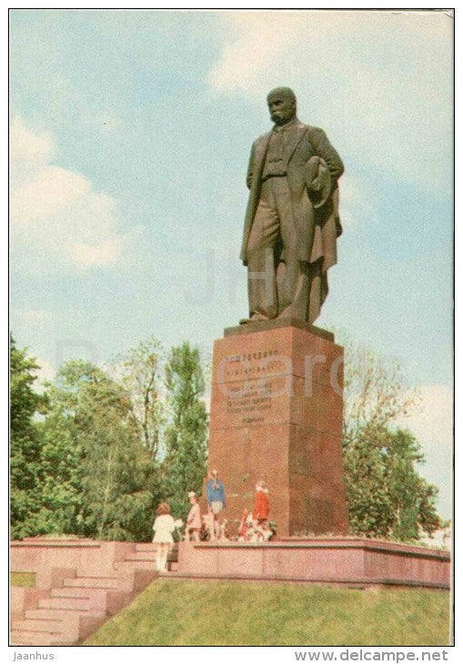 monument to poet T. Shevchenko - Kiev - Kyiv - 1970 - Ukraine USSR - unused - JH Postcards