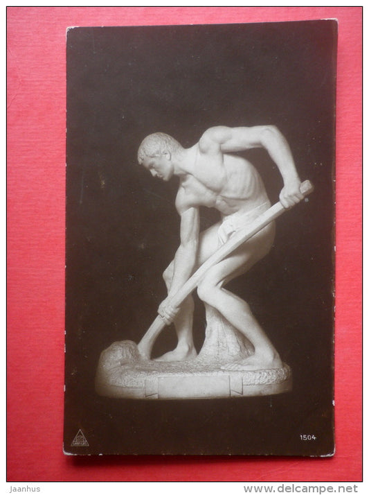 sculpture . Digger - Graficas - 1504 - old postcard - german art - unused - JH Postcards